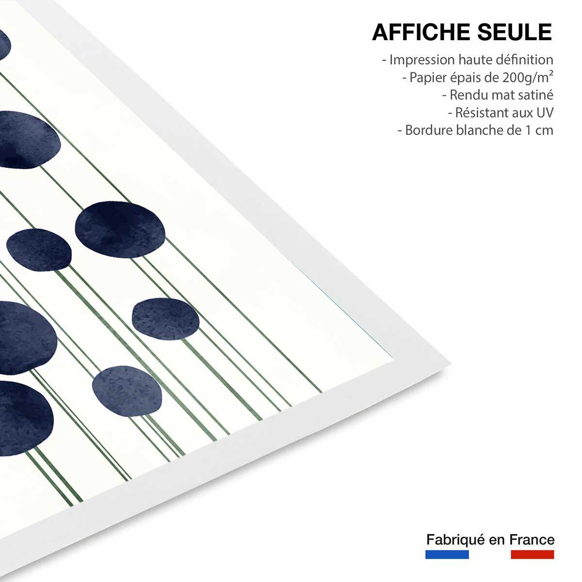 Affiche dessin ""fleurs d'eau"" Affiche seule