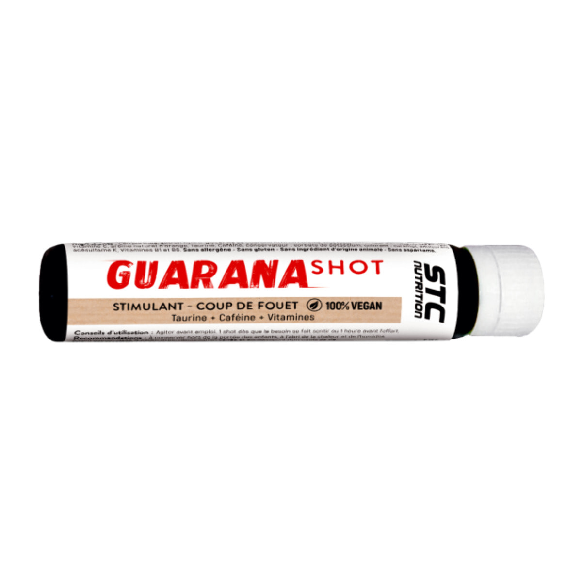 STC NUTRITION - Guarana Shot - Complément alimentaire à base de Guarana, Caféine, Taurine et vitamines - Aide à réduire la fatigue et améliorer la concentration - flacon unidose