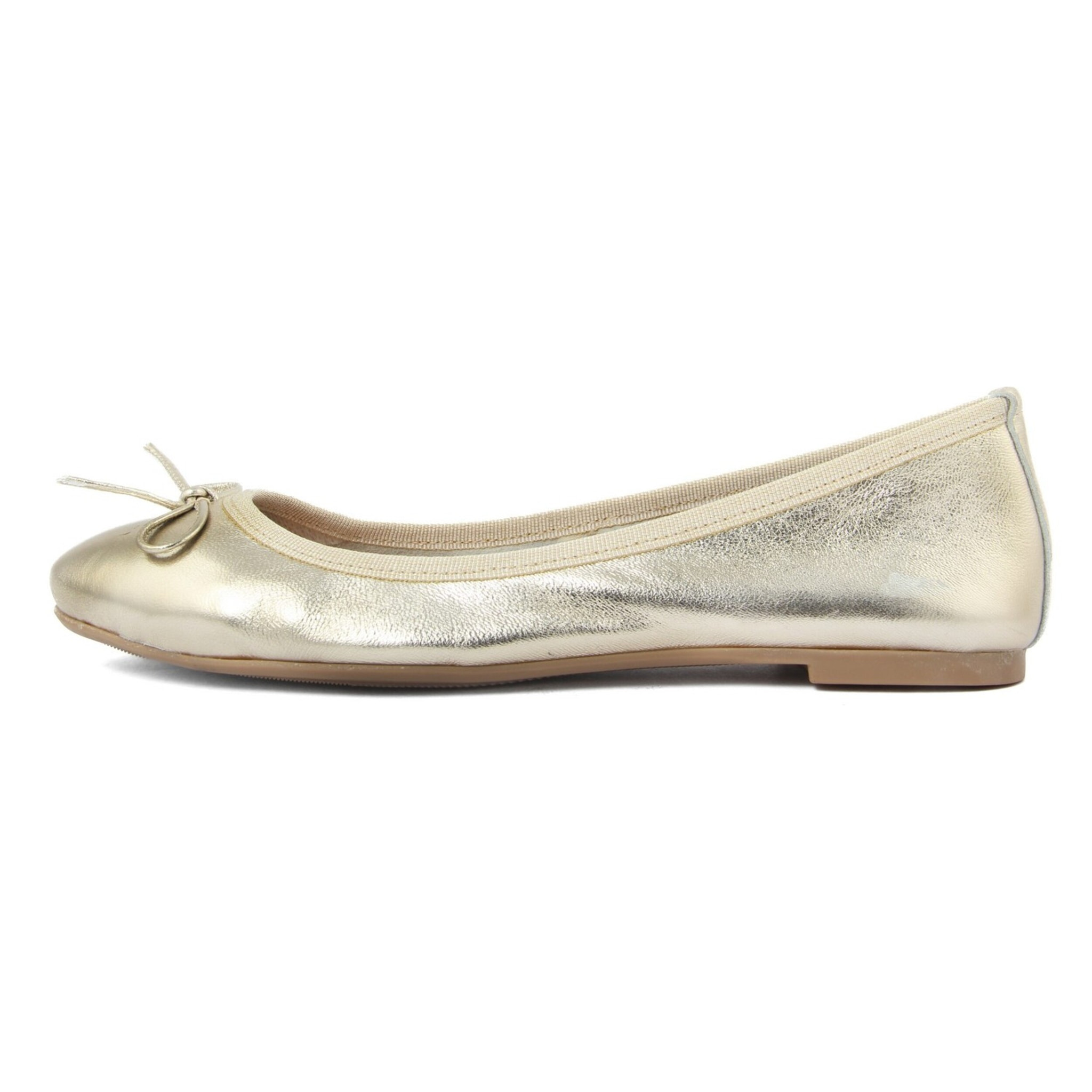 Ballerine Donna In Pelle Colore Dorato-