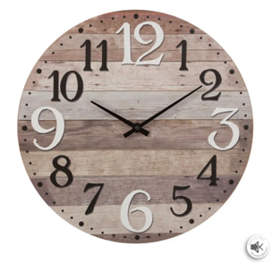 Horloge - bois - D38 cm