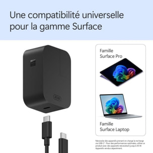 Chargeur secteur MICROSOFT Surface Chargeur USB-C 45W Universel
