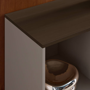 Buffet, meuble de rangement métal et décor bois 1 porte 80cm ASHTON