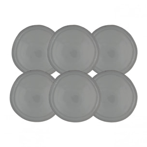 Lot de 6 petites assiette, GALET