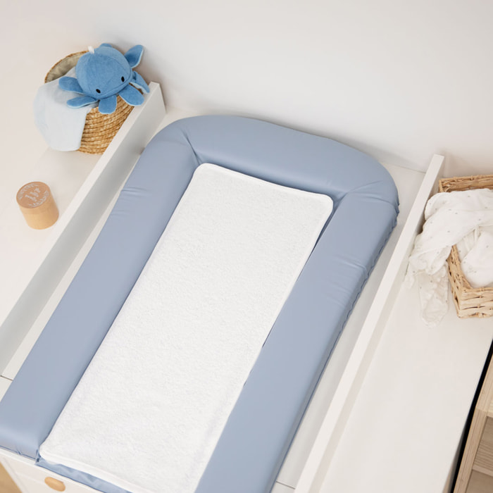 Matelas à langer avec 2 éponges amovibles - Bleu