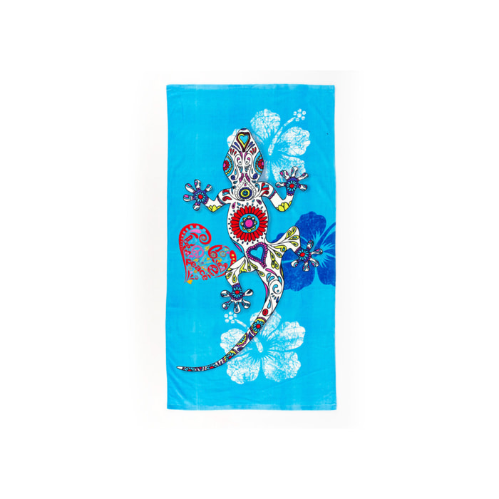 Telo Mare Grande 100x180 Spugna Maui Fantasy Geko D18