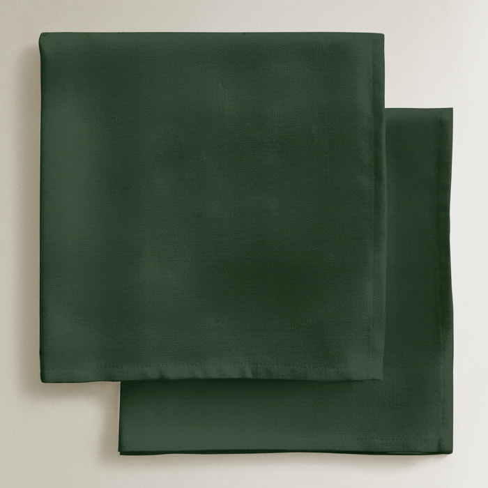 Lot de 2 serviettes Vert Uni