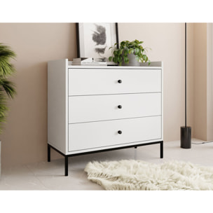 Filipo - commode - blanc - 80 cm - Blanc