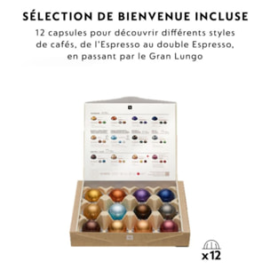 Nespresso DELONGHI Vertuo Pop Noir + mousseur de lait + 1 Mug Starbucks® offert ENV90.BAE.
