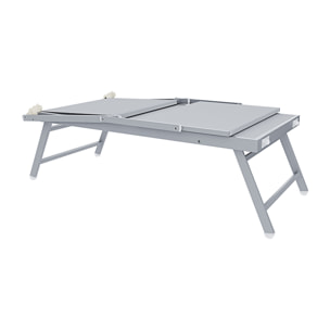 Lettino Prendisole Pieghevole Professionale in Alluminio e Tessuto Textilene Tettuccio Orientabile Parasole Sdraio Mare Spiaggia 182x60x38 cm Bianco
