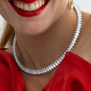 Collar con Circonita Brillante acabado plata