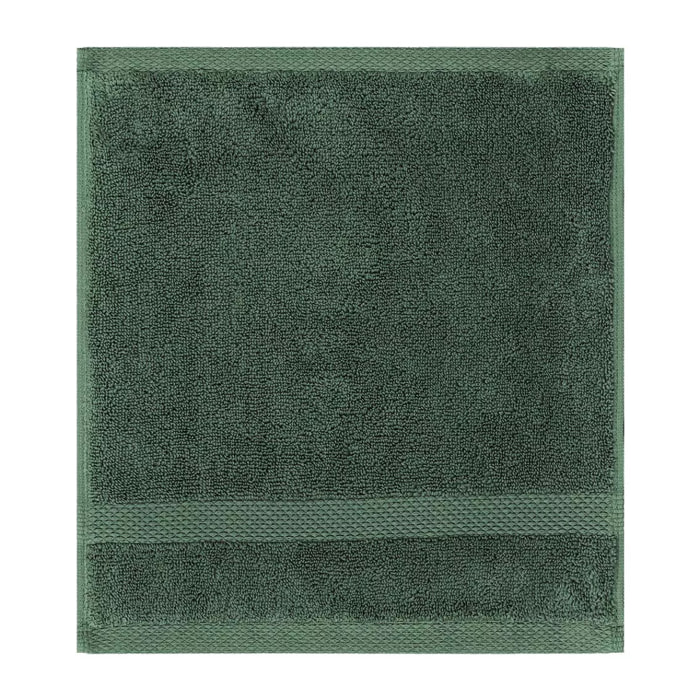 Carre pur coton 550 g/m² uni vert Elea kaki
