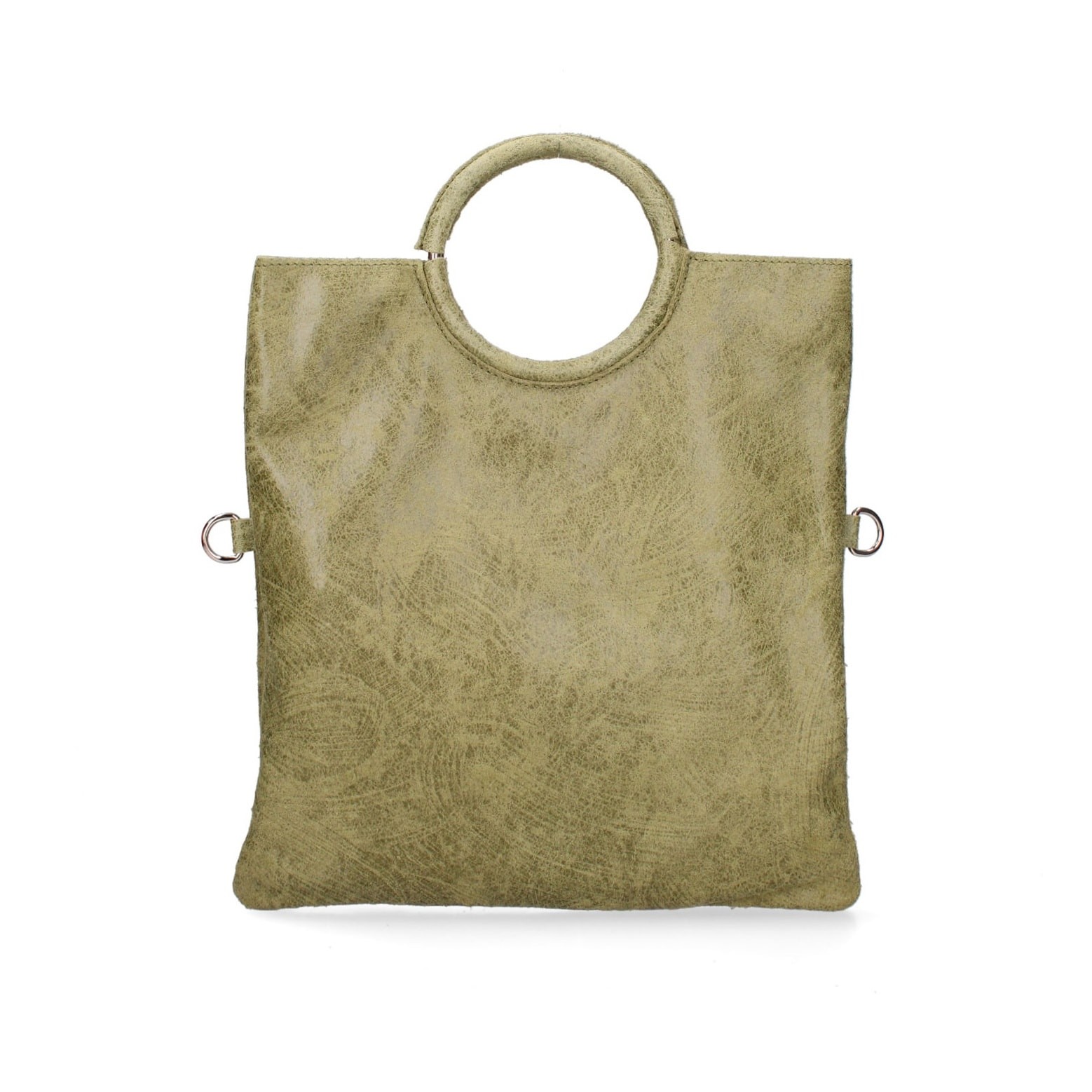 Borsa a mano da donna Made in Italy - Modello Velvet - 100% pelle scamosciata - 29.0 x 30.0 x 1.0 cm