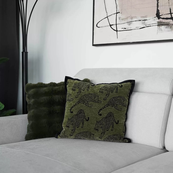 Coussin vert léopards Kare Design