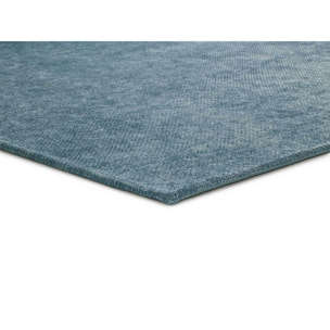 HARRIS Alfombra lisa lavable azul, varias medidas disponibles