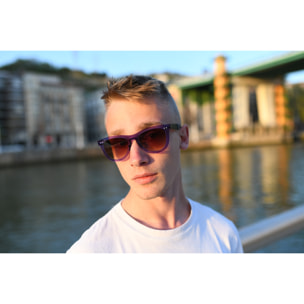 Gafas de sol OCEAN FLORENCIA - Marrón degradado con montura azul y patillas negras