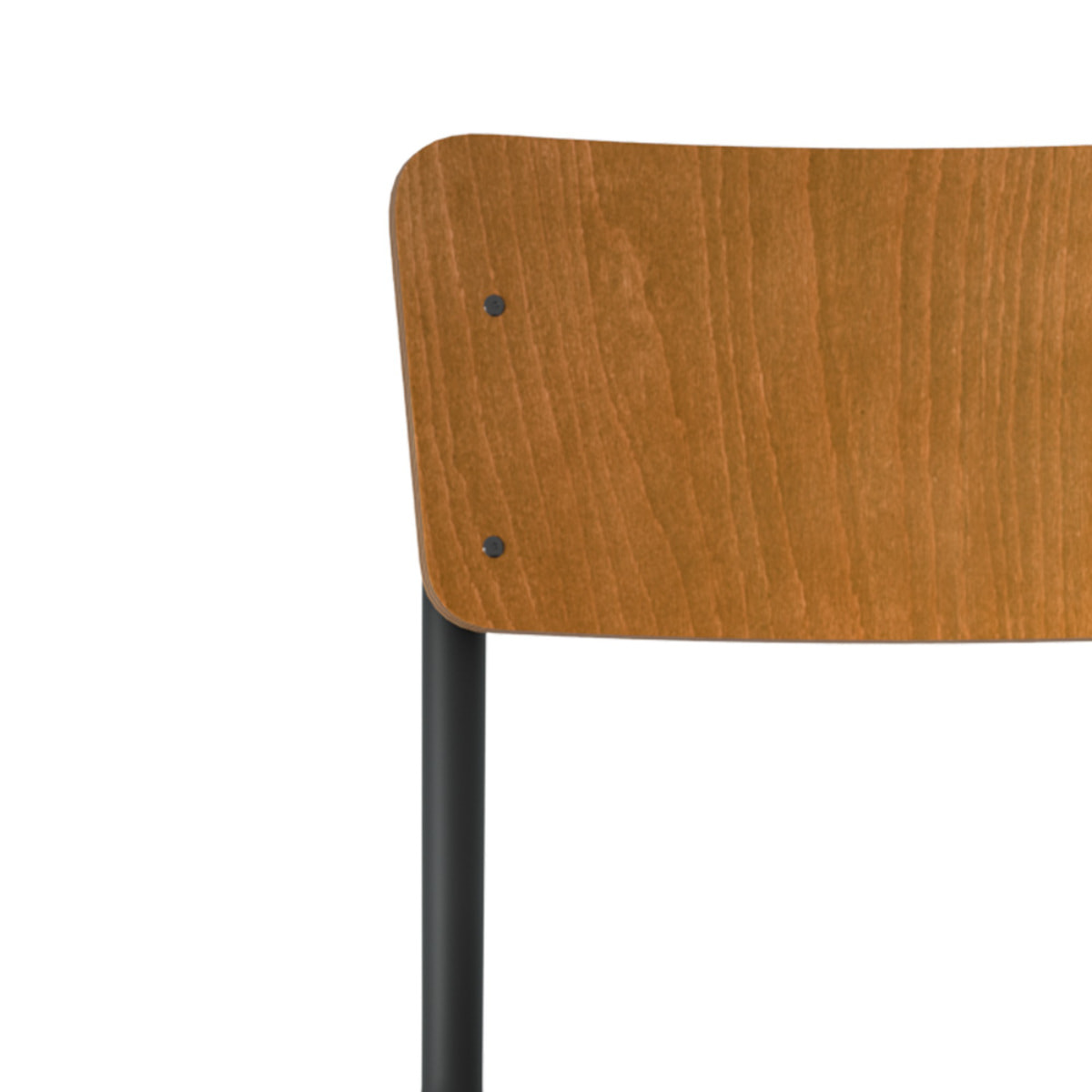 Lot de 2 chaises de bar réglables 60/80 cm en bois foncé - Clem