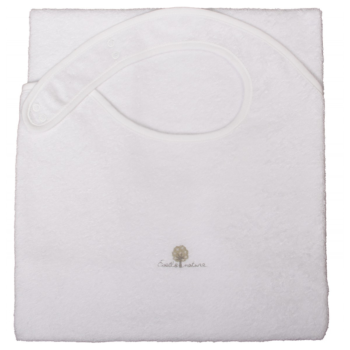 Tablier de bain éponge 70x100 cm Coton bio-Blanc