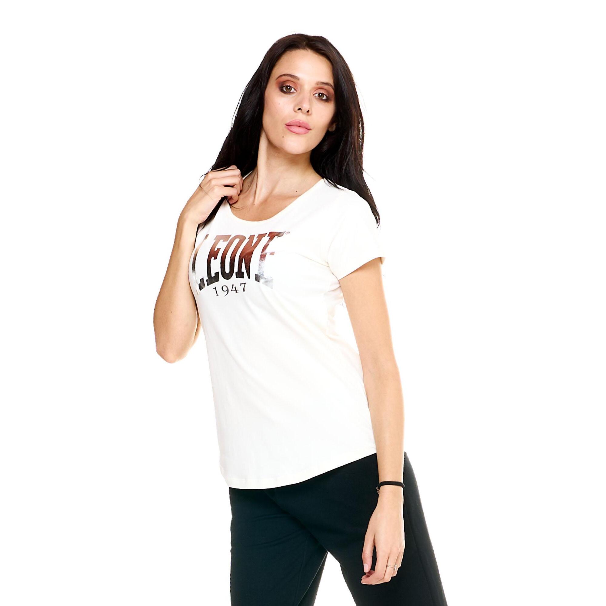 Camiseta de mujer con logo metalizado Leone Basic