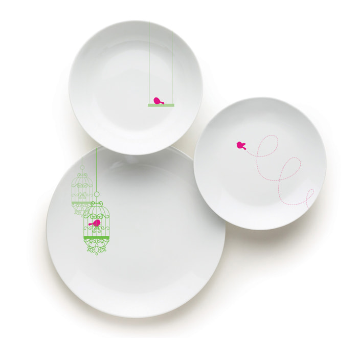 Service de table 18 pièces Excelsa – Liberte', Porcelaine Blanc