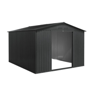 Abri de jardin métal 8,95m² avec kit d'ancrage FLANDRES