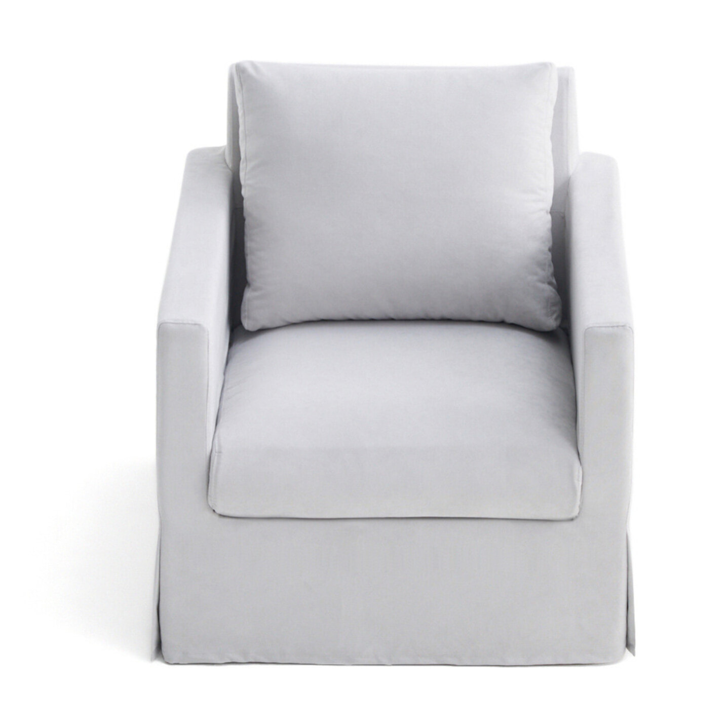 Serena - fauteuil déhoussable en tissu - Gris clair