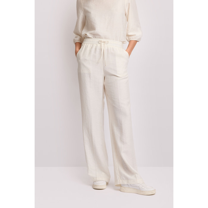 Kocca - Pantaloni wide-leg con coulisse Donna, Tinta unita
