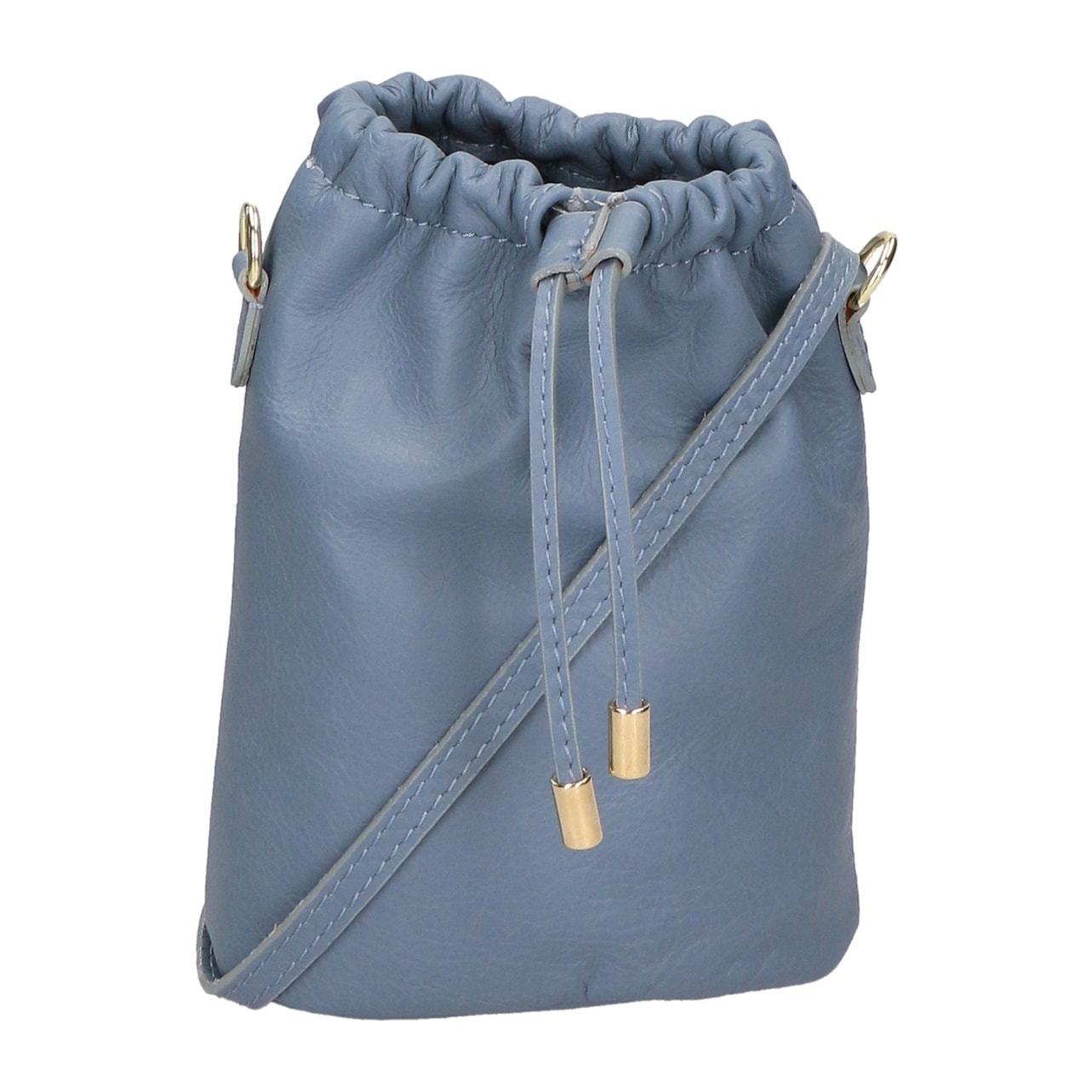 Borsa a sacca da donna - Modello Angela - Vera pelle - 16.0 x 20.0 x 7.0 cm