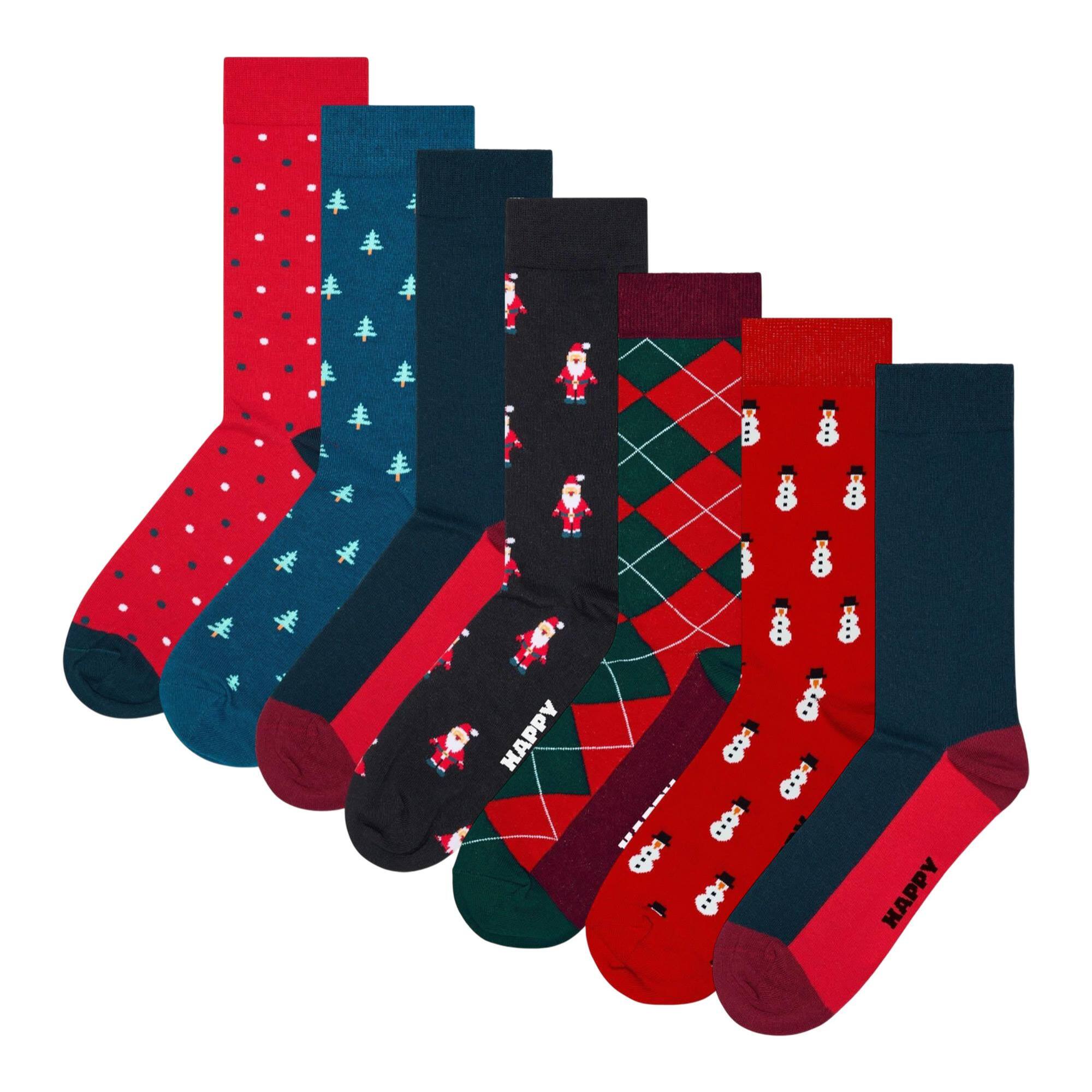 Calcetines 7-pack lite snowman gift + holiday gift