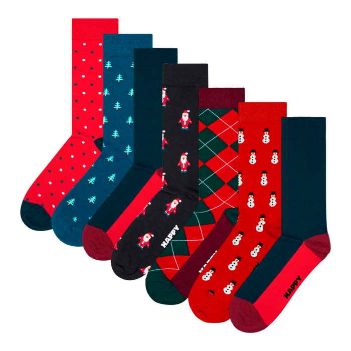 Calcetines 7-pack lite snowman gift + holiday gift