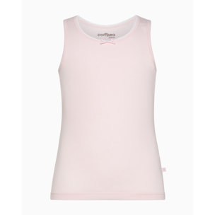 Canotta girocollo a spalla larga bimba in cotone organico