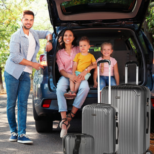 Juego De Maletas Rígidas Abs Itaca Sevron Antracita