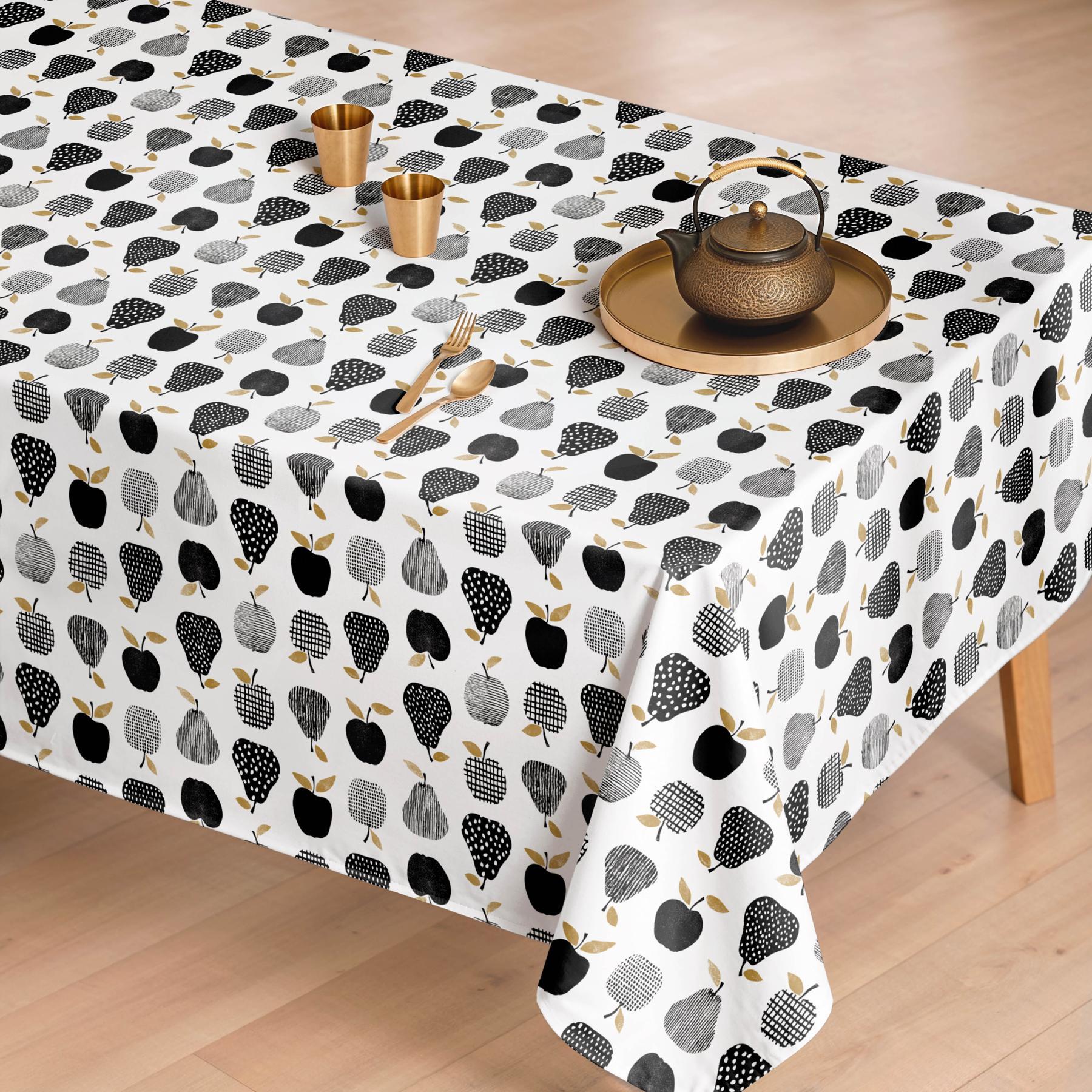 Mantel antimanchas GOLDEN NEGRO - 100% algodón