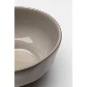 Bols Organic 15cm taupe set de 6 Kare Design