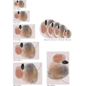 Alfombra de vinilo CERAMIKO, Zenya, diseño moderno 133x200 cm