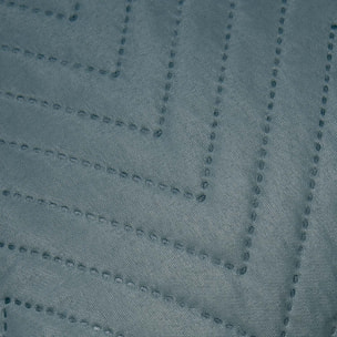 Cojín liso zig-zag verde francés