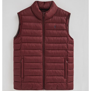 Gilet ultralight granata con logo Rigby Go
