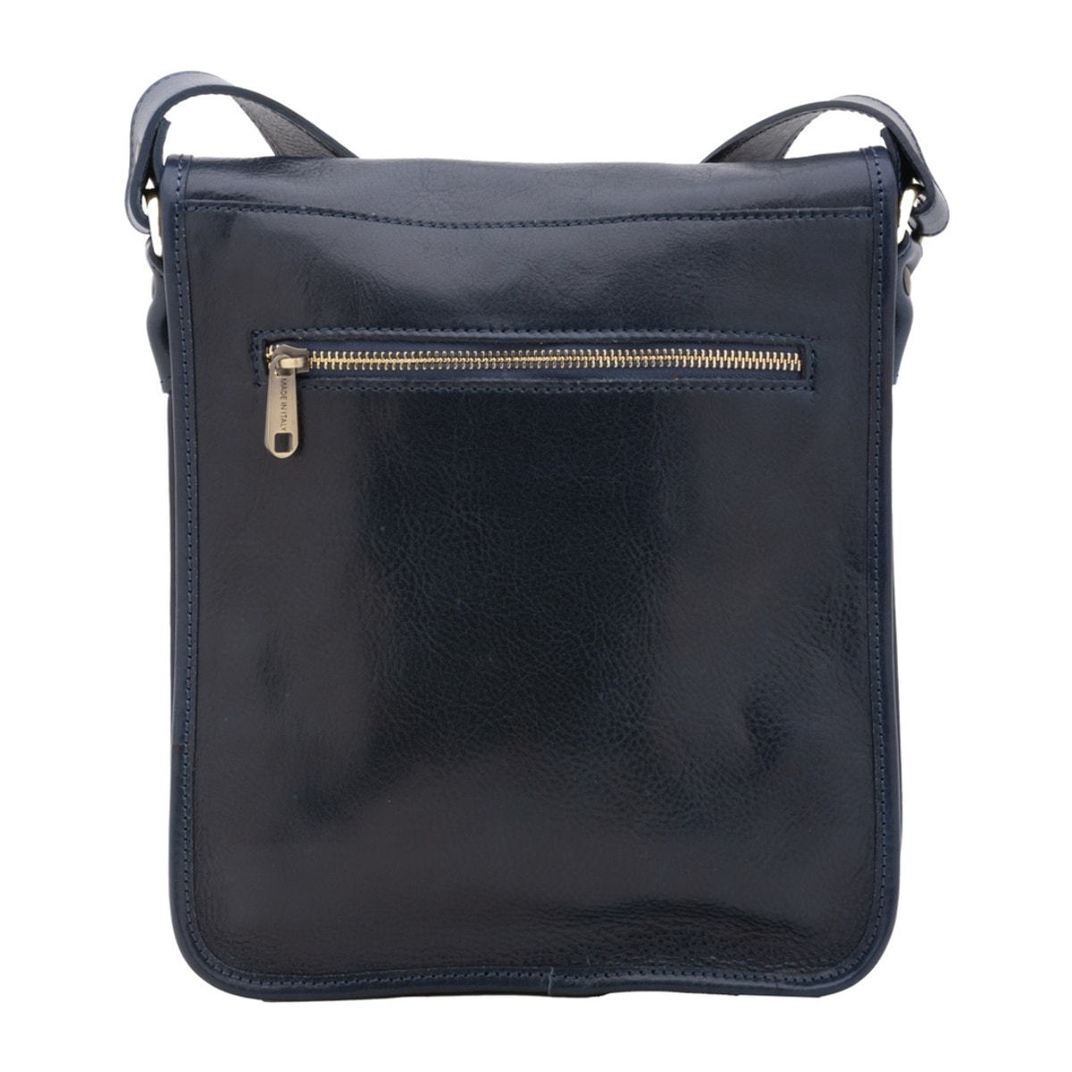 Borsa a tracolla uomo in vera pelle - Modello False - Made in Italy - 29.0 x 24.0 x 9.0 cm