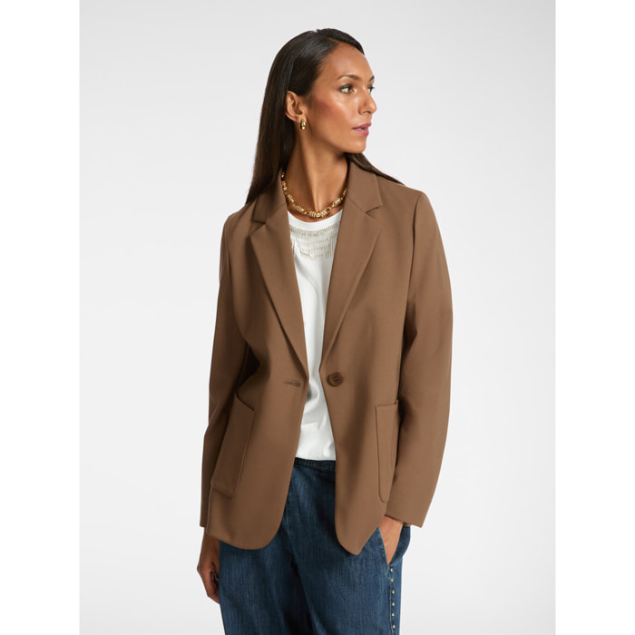 Elena Mirò - Blazer de punto Milano - Marrón