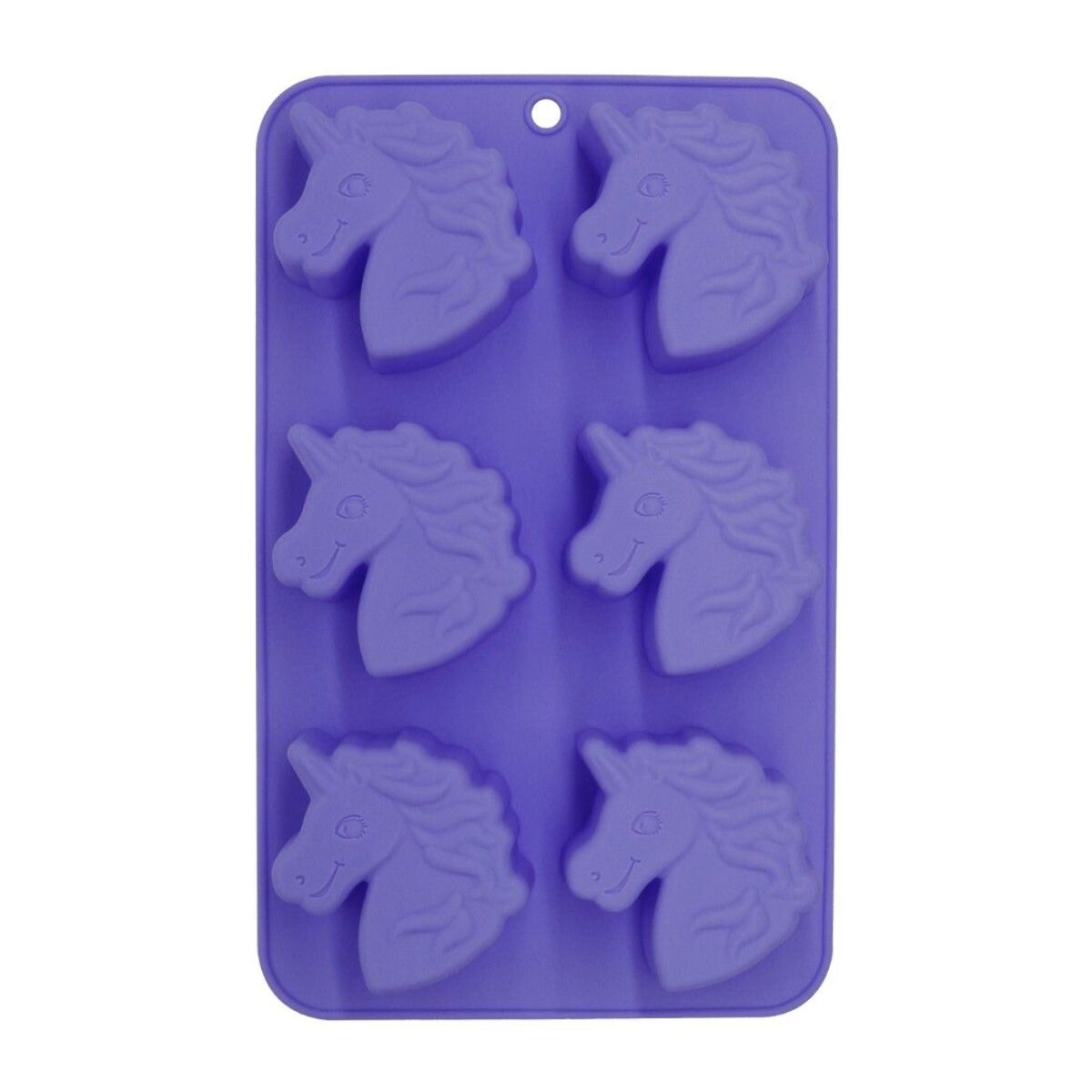 Lot de 6 mini moules en silicone forme Licorne, Happy Cake