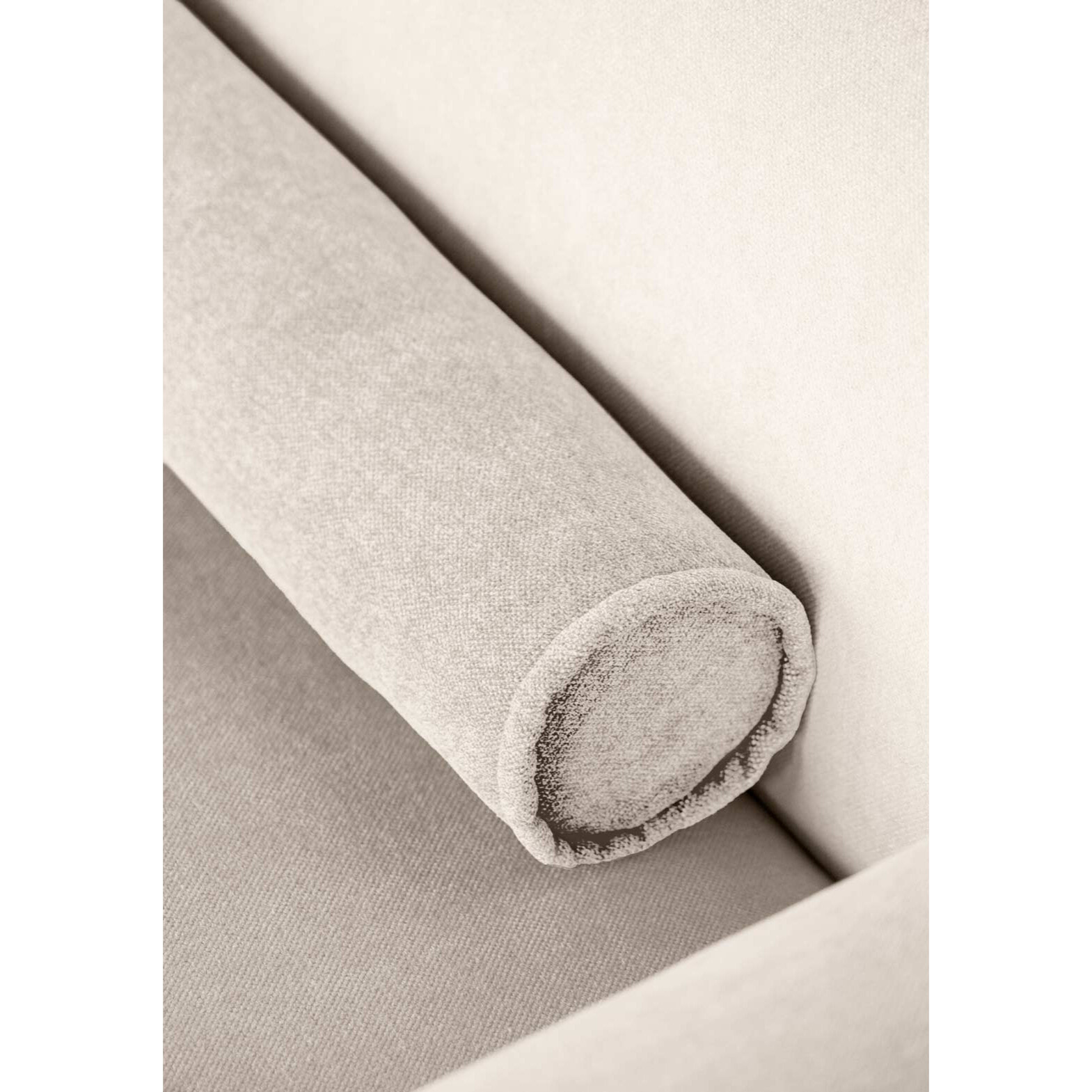 Felix - module d'assise droit en tissu texturé - Beige