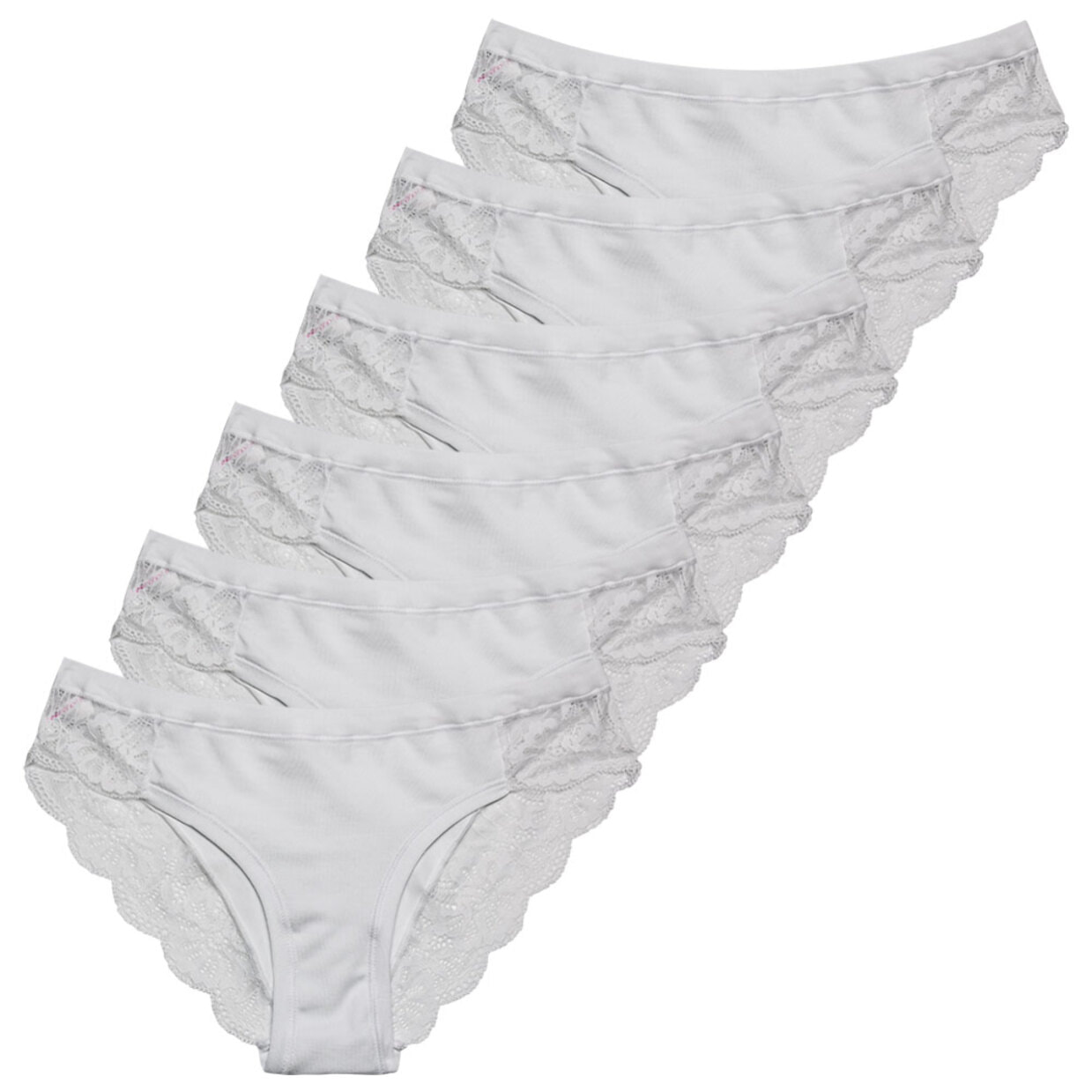 6 Slip da Donna Fianco Medio Nottingham in Cotone Modal, Art. SM6100, Bianco