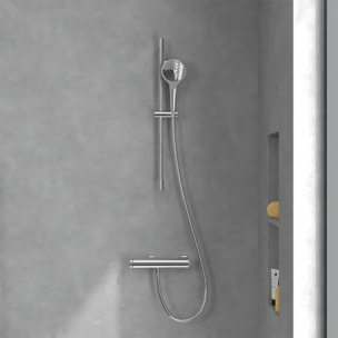 Mitigeur mécanique douche VILLEROY ET BOCH Loop & Friends + Ensemble de douche VILLEROY ET BOCH Verve Showers 3 jets