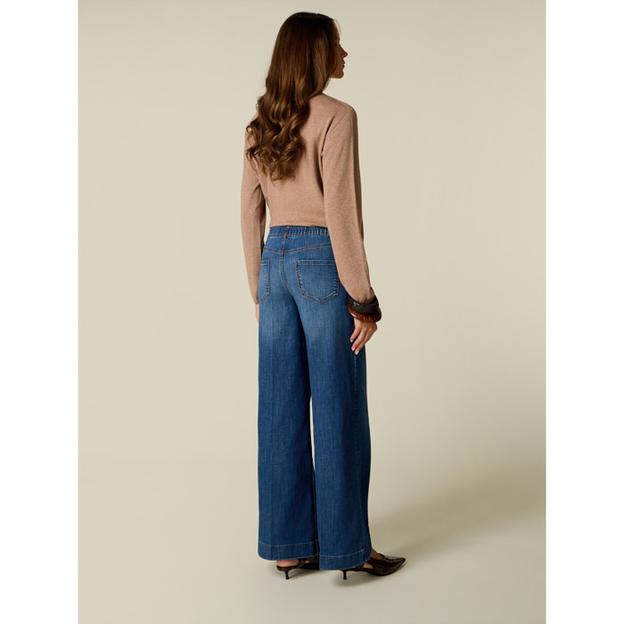 Oltre - Jeans de pierna ancha - Azul