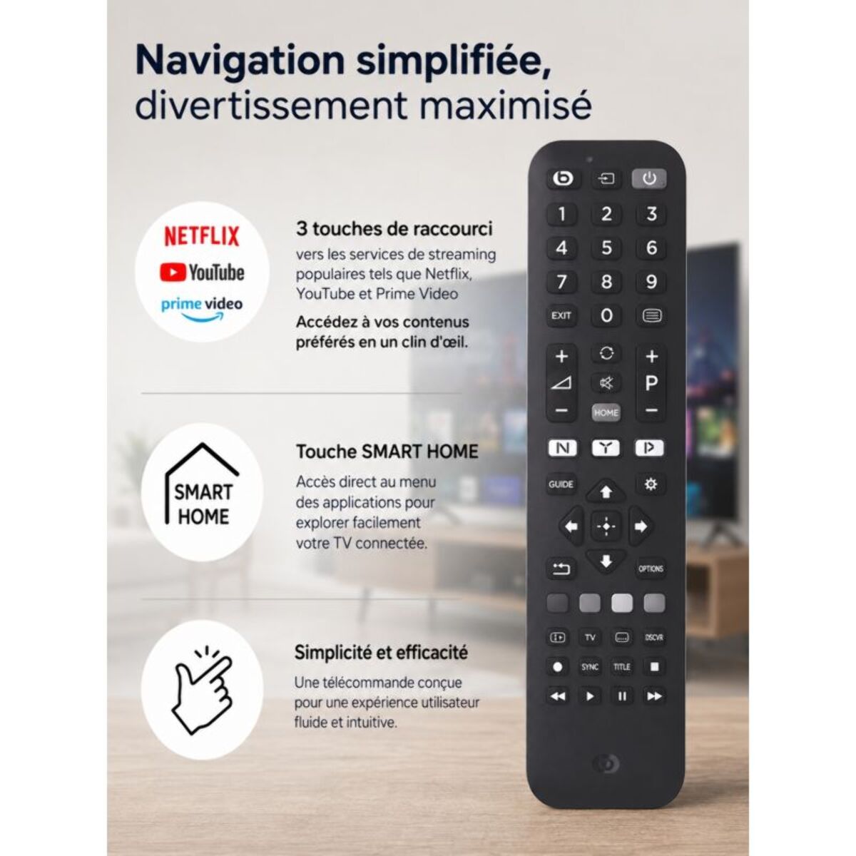 Télécommande ESSENTIELB pour TV Sony