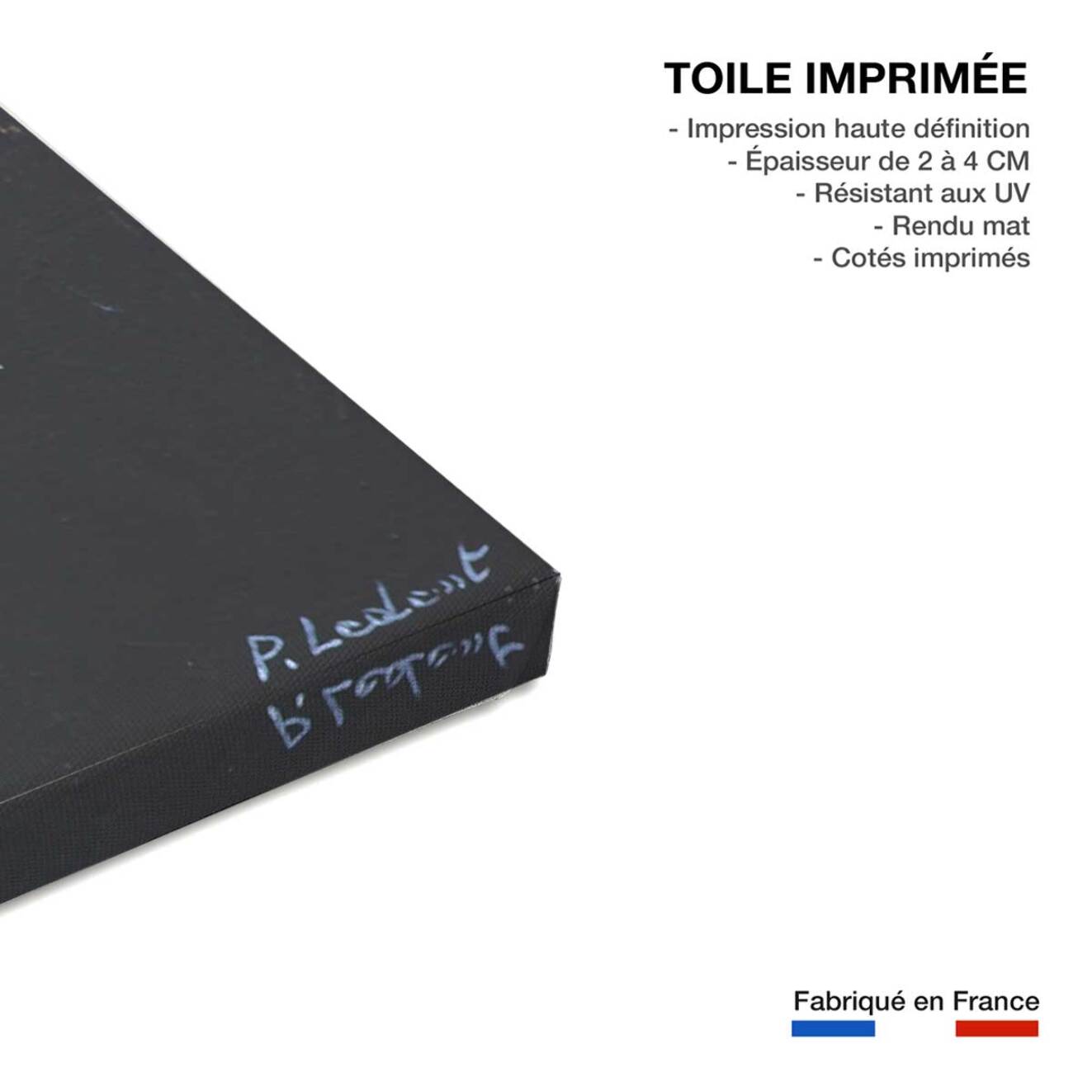 Tableau abstrait signature dorée Toile imprimée
