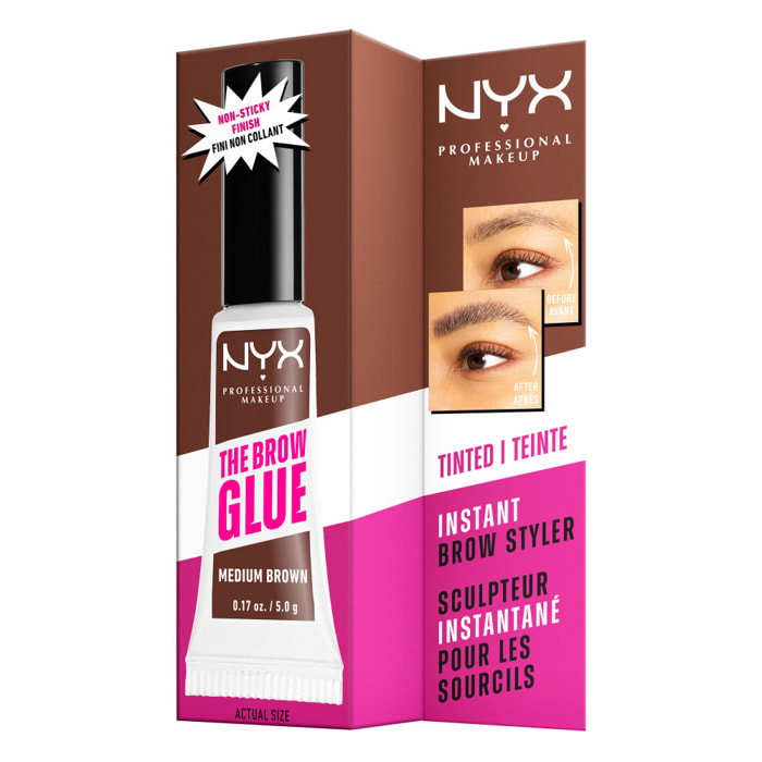 NYX Professional Makeup The Brow Glue Colle fixatrice sourcils Medium Brown