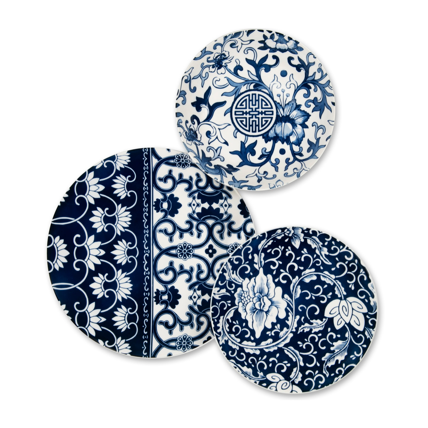 Service 18 Assiettes Excelsa – Blue Silk, Porcelaine Bleue