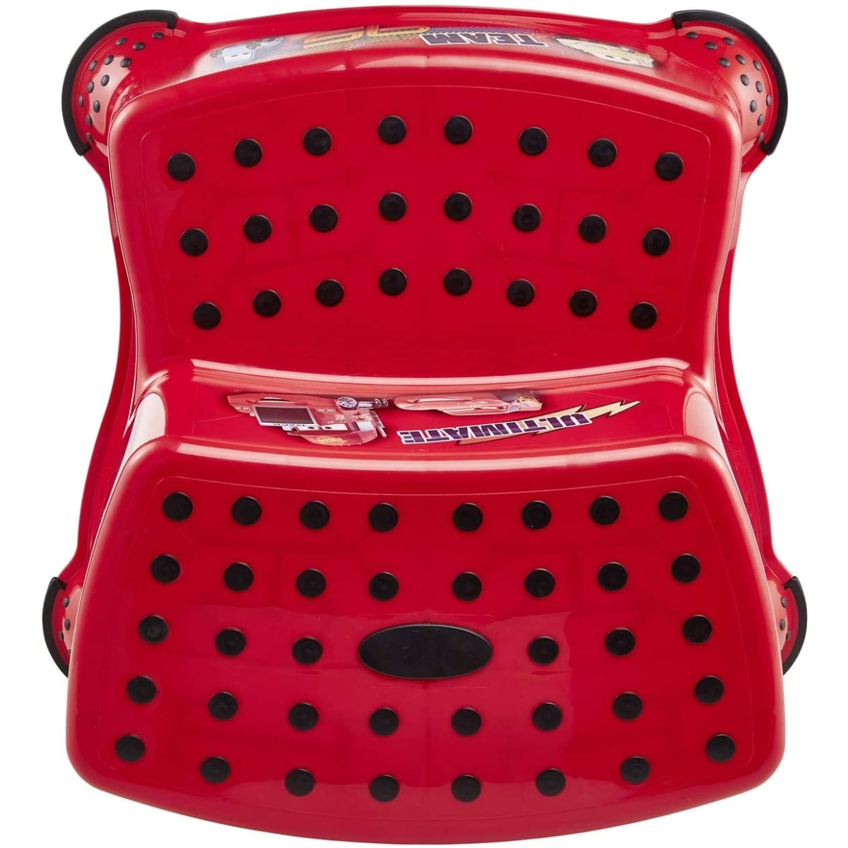 Cartaburete / alzador 2 niveles para niños a partir de 3 a 14 años aprox, función antideslizante, color rojo