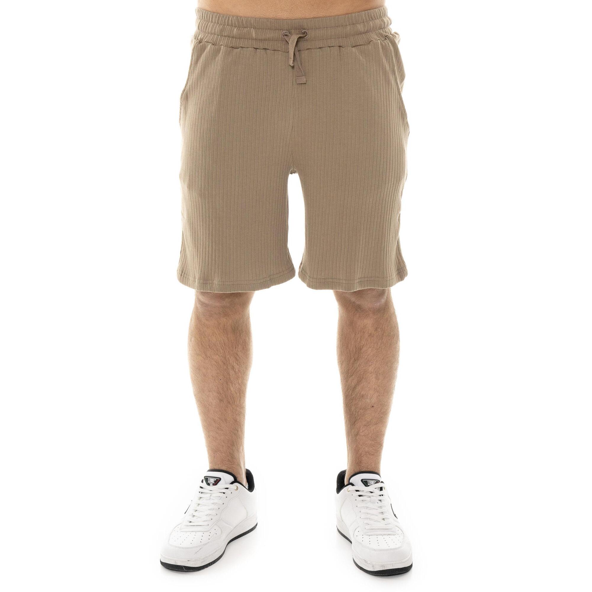 Pantaloncino uomo Leone 1947 Apparel in costina con fascia elastica. Comfort quotidiano.