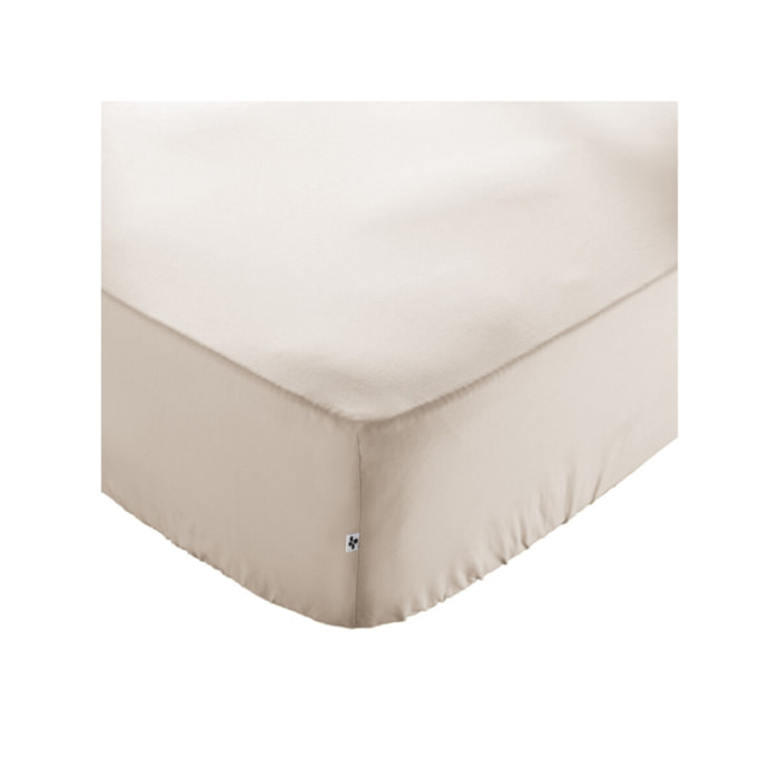 Drap housse 140 x 190 cm en coton avec bonnet H. 30 cm - AMBRE
